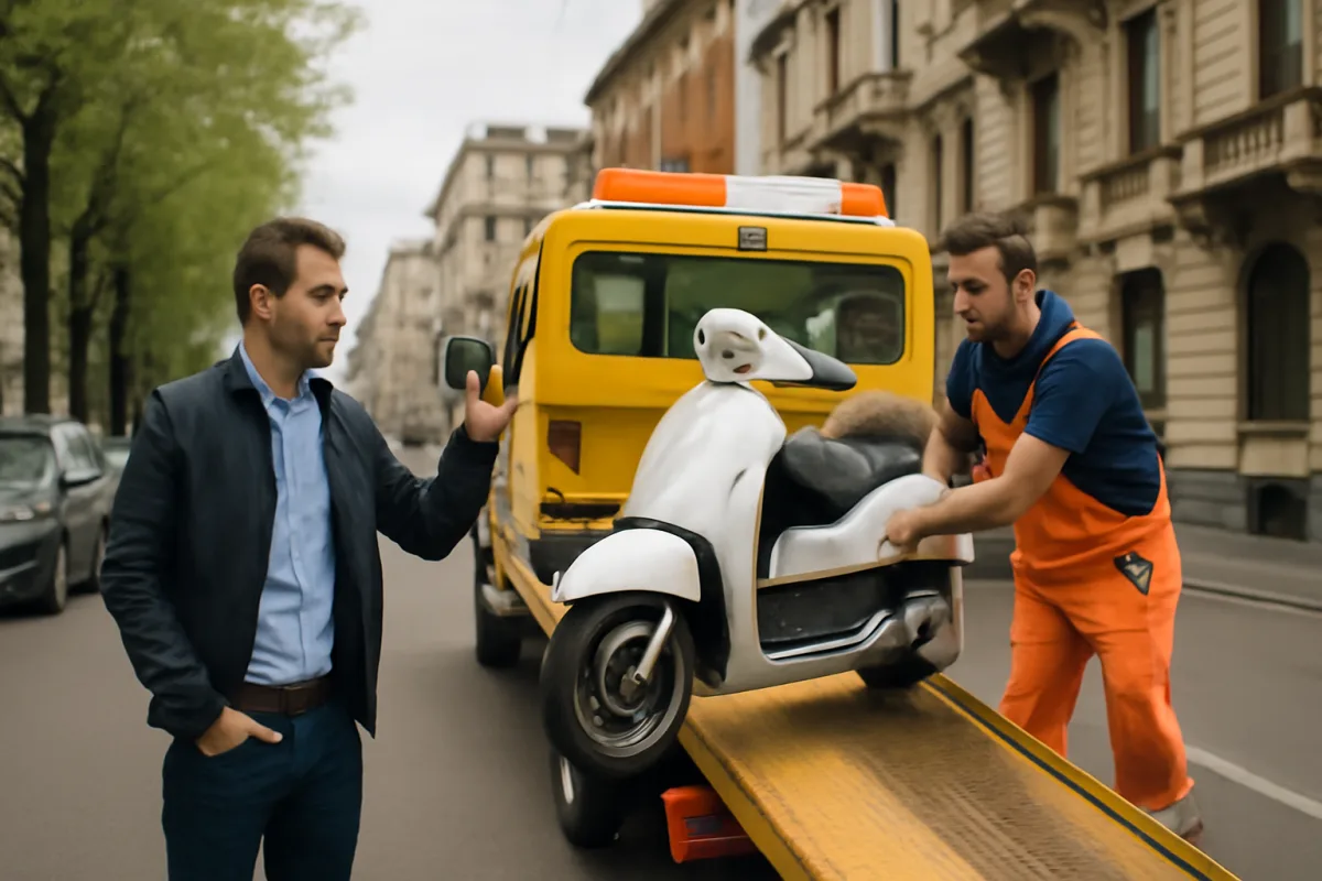 Si può richiedere un carroattrezzi per scooter o moto a Milano? La procedura dedicata che funziona